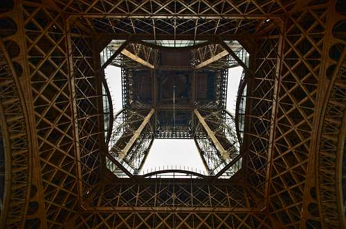 paris worm's eyeview photo of Eiffel Tower france